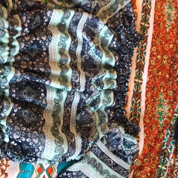 casual, navy and teal patterned dress - Picture 2 of 3